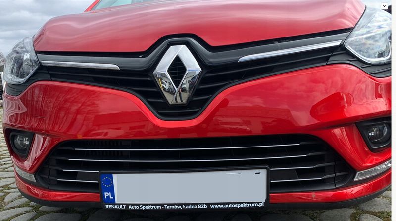 Renault CLIO IV - Listwy CHROM atrapa na grill zdjęcie 1