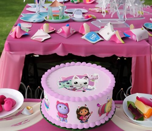 Jadalne Dekoracja KOCI DOMEK GABI Z OPŁATKA CUKROWEGO 10 ELEMENTÓW-WYCIĘTE na Arena.pl