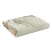 Koc bawełniano-akrylowy z nadrukiem kwiatowym ALINE 150X200 miętowy