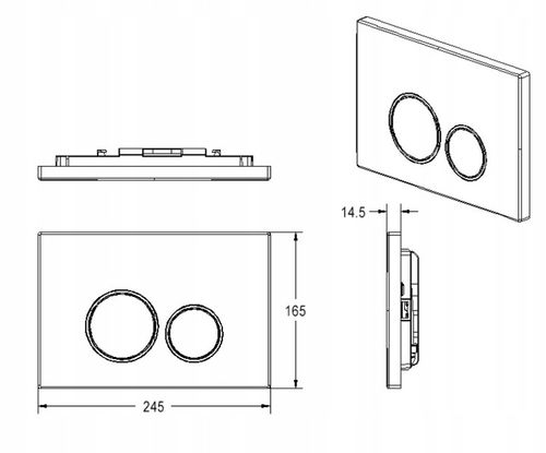 Przycisk spłukujący wc Dop2 czarny mat do stelaża GEBERIT UP320 UP720 Sigma na Arena.pl