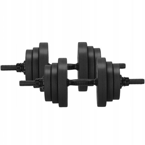 Hantle regulowane bitumiczne zestaw hantli ćwiczeń 2x15kg gryf+ kettle 30kg na Arena.pl