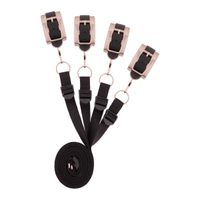 rosy gold - under-mattress restraint set - black