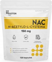 Proton Labs NAC 99,52% czysta N-ACETYLO L-CYSTEINA 150 mg 120 KAPS | DETOX