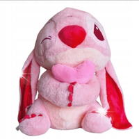 MASKOTKA PLUSZOWA RÓŻOWY STWOREK Z SERDUSZKIEM 40 CM LILO I STITCH