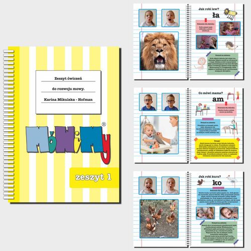 Logopedia MóWiMy. Zeszyt ćwiczeń do rozwoju mowy dzieci 1-5 lat. Część 1-5 na Arena.pl