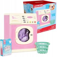 PRALKA DLA DZIECI DŹWIĘK BĘBEN ŚWIATŁO DUŻA NA BATERIE ROŻOWA CASDON 30 CM