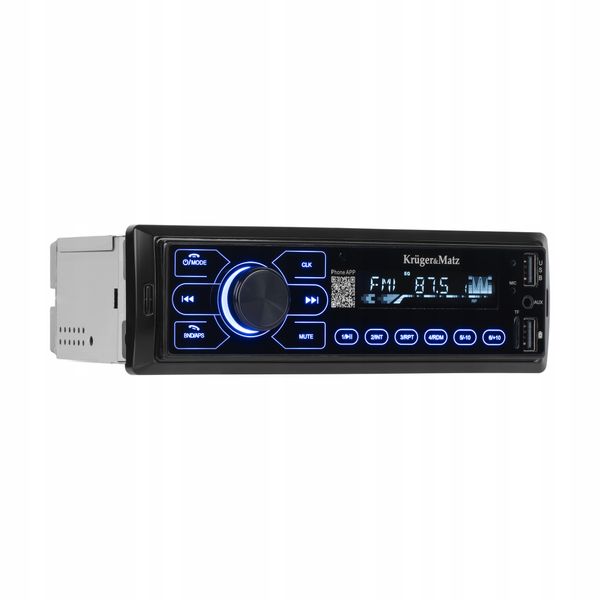 Radio samochodowe Bluetooth Kruger&Matz 1 DIN USB AUX PILOT microSD zdjęcie 3