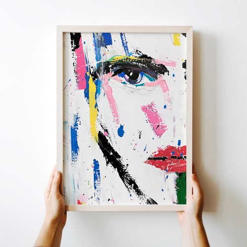 Plakat abstrakcja portret twarz 50x70 cm na Arena.pl
