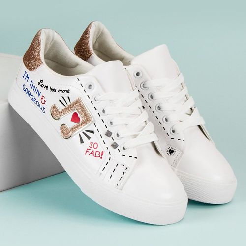 Stylowe białe trampki r.40 na Arena.pl
