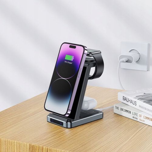 TECH-PROTECT QI15W-A26 3IN1 WIRELESS CHARGER BLACK na Arena.pl