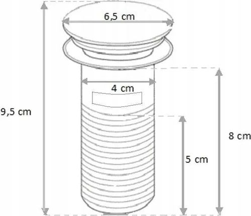 Korek do umywalki Złoty Automatyczny Umywalkowy Klik-Klak z Przelewem na Arena.pl