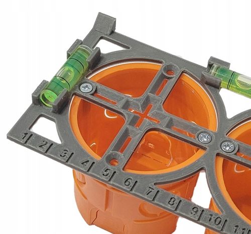 WZORNIK SZABLON DO WYMIAROWANIA OTWORÓW PUSZEK ELEKTRYCZNYCH ZESTAW na Arena.pl