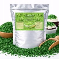 Posypka Waflowa Zielona - dekoracja tortu ciast babeczek lekka posypka 200g