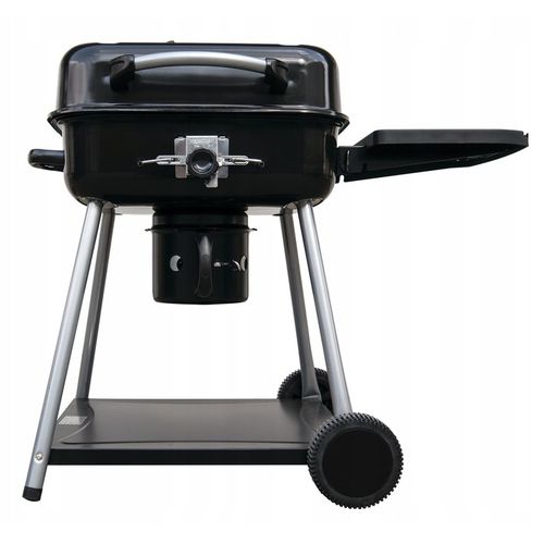 Grill węglowy ogrodowy duży przenośny Pokrywa półki kółka transportowe na Arena.pl