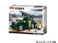 KLOCKI SLUBAN WWII Samochód wojskowy działo przeciwlotnicze 201 kompatyb. z LEGO