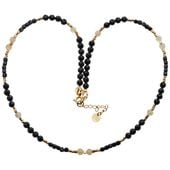 Naszyjnik - Turmalin, cytryn, hematyt złoty i srebro złocone