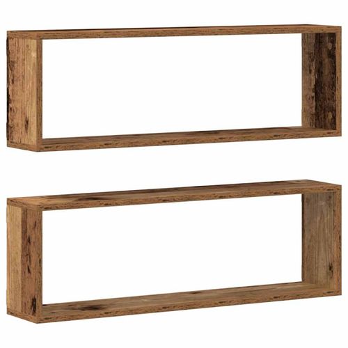 Półka naścienna z półką 2 pcs Stare drewno 80 x 15 x 26 cm na Arena.pl