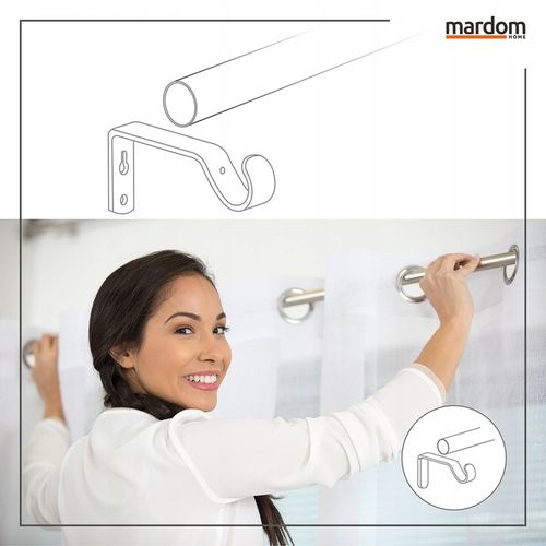 KARNISZ TELESKOPOWY REGULOWANY ADAPTE 120-210CM BIAŁY na Arena.pl