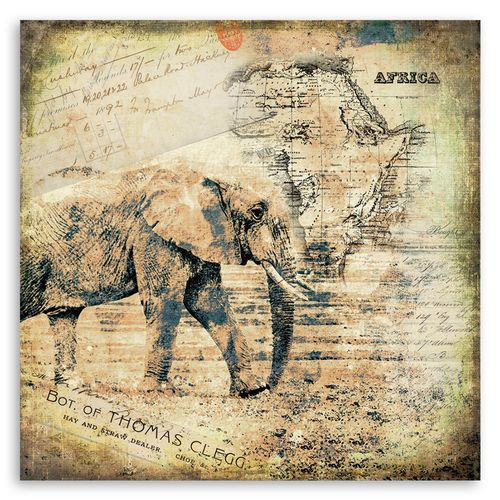 Deco Panel, Afrykanski słoń 60x60 na Arena.pl