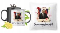 Andrzej Duda Zestaw Kubek Magiczny + Poduszka Z Nadrukiem Ze Zdjęciem