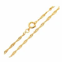 Złoty łańcuszek singapurka stal chirurgiczna