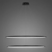 Lampa wisząca Ledowe Okręgi No.2 120 cm 4K czarna