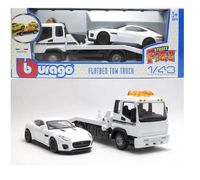 1:43 street fire flatbed tow truck w jaguar f 3449