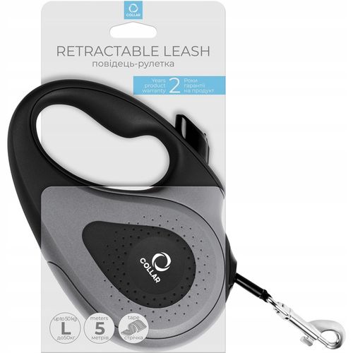 Smycz automatyczna czarna rozmiar S dla psa do 15 kg na Arena.pl