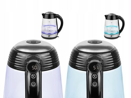 CZAJNIK ELEKTRYCZNY BEZPRZEWODOWY 1,7l 2200W SZKLANY LED REGULACJA na Arena.pl