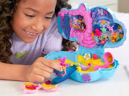 POLLY POCKET OTWIERANA TOREBKA KONIKI MORSKIE ZESTAW 2 MINILALKI + DODATKI na Arena.pl