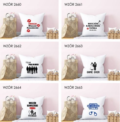 Poduszka z nadrukiem DRUŻYNA PANNY MŁODEJ na Arena.pl