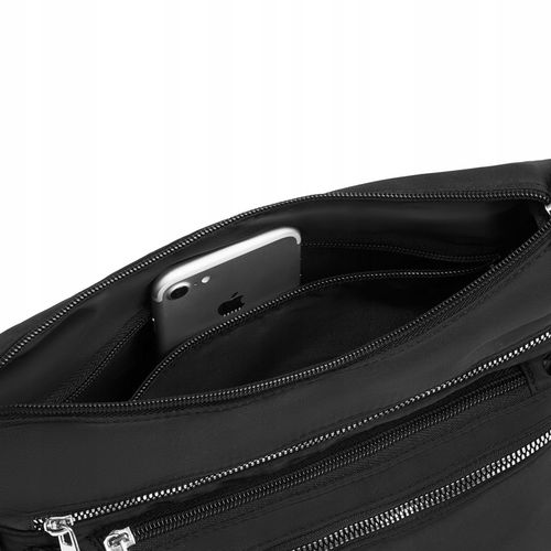 Torebka damska na ramię torba czarna pojemna miejska torebka styl ZAGATTO na Arena.pl