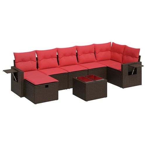 8-cz. zestaw wypoczynkowy do ogrodu, z poduszkami, brązowy na Arena.pl