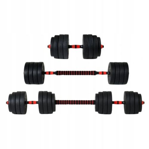 HANTLE ZESTAW HANTLI REGULOWANYCH DO ĆWICZEŃ 10 kg 2 X 5 kg + SZTANGA na Arena.pl