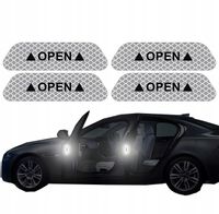 4 X NAKLEJKI ODBLASKOWE OSTRZEGAWCZE NA DRZWI