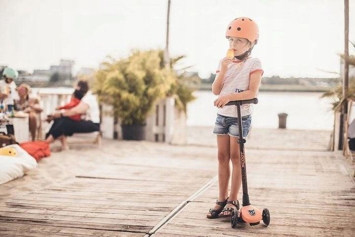 Kask rowerowy dziecięcy na hulajnogę Scoot and Ride, rozm. S-M, 3 lata+ zdjęcie 2