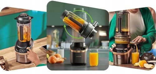 Blender z modułem sokowirówki Philips HR3770/00 Flip&Juice 1500W na Arena.pl