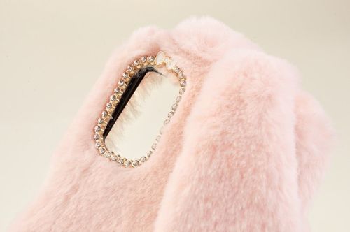 Etui z futerkiem króliczek do Samsung Galaxy M31s różowy na Arena.pl