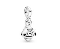 Rodowany srebrny wiszący charms do pandora little pszczoła pszczółka bee srebro 925 NEW327