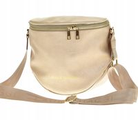 Laura Biaggi - duża nerka saszetka listonoszka stare złoto mat KB12