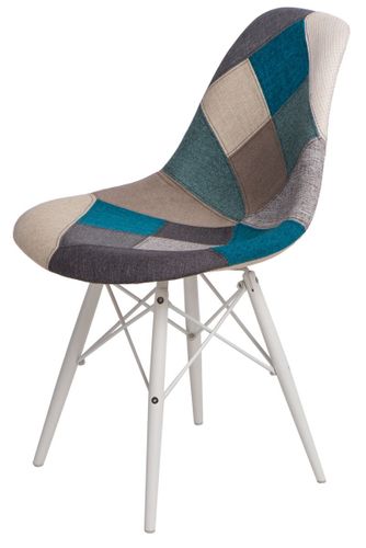 Krzesło P016W Patchwork nieb-szary/white D2 na Arena.pl