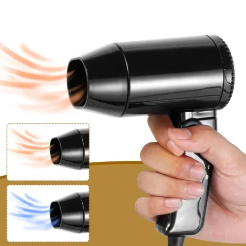 PRZENOŚNA SUSZARKA DO WŁOSÓW W SAMOCHODZIE, WTYCZKA ZAPALNICZKI, CZARNY na Arena.pl