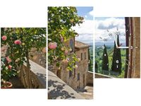 60CM 90 ZEGAR 3 ELEM RÓŻE BALKONIE ŚCIENNY