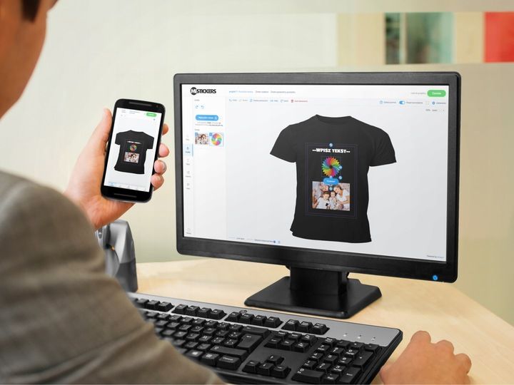 T-SHIRT KOSZULKA Z WŁASNYM NADRUKIEM NAPISEM GRAFIKĄ KREATOR SOL'S PREMIUM zdjęcie 2