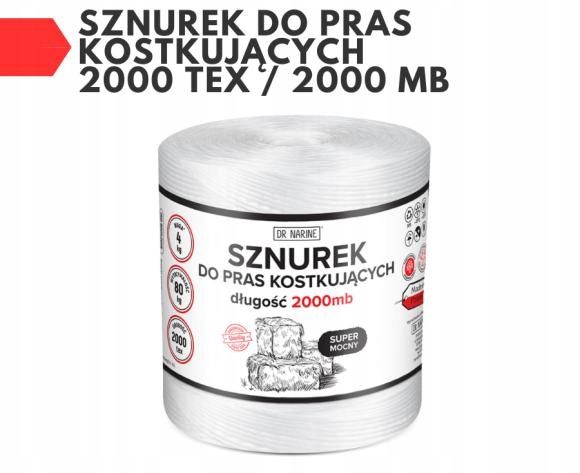 Sznurek do pras kostkujących 2000 tex / 2000 mb zdjęcie 2