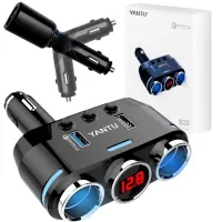 ROZDZIELACZ GNIAZDA ZAPALNICZKI 12-24V 2X USB QC