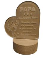 Lampka Nocna LED dla Taty na Prezent z Napisami po Niemiecku 11 x 19cm