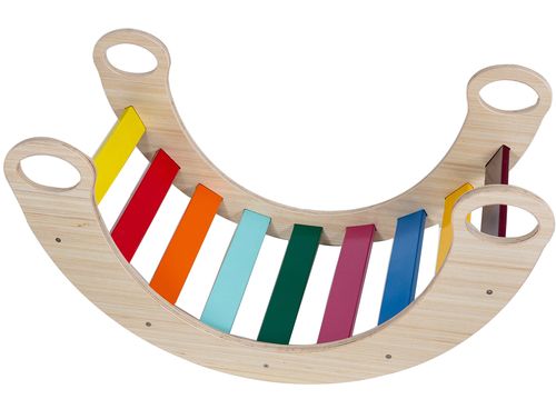 Bujak Huśtawka Tęczowy Most + PODUSZKA Zestaw Montessori na Arena.pl