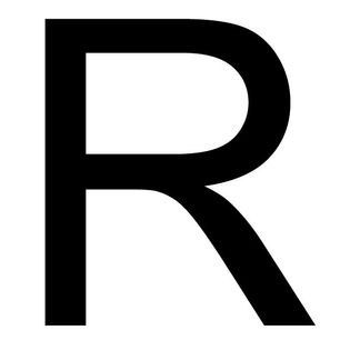 Szablon malarski litera R , czcionka Arial Rozmiar - 50cm, Szablon - Samoprzylepny