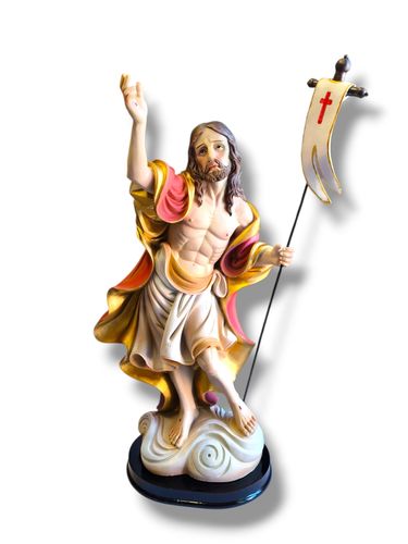 Figura Jezus Zmartwychwstały 46 Cm Chorągiew Paschalna Włoska na Arena.pl